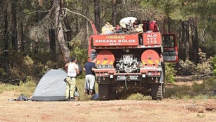 Günde 2 saat uyuyarak yangına müdahale etmişler