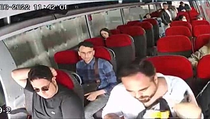 Havalimanı servis aracında şoke eden hırsızlık! Film sahnelerini aratmadı! 
