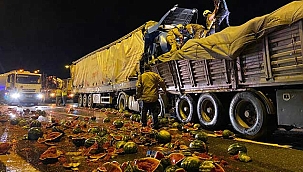İki TIR’ın yaptığı feci kazada bir kişi hayatını kaybetti