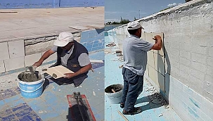 İncesu Belediyesi Yüzme Havuzunda Bakım ve Onarım Çalışmasında Bulundu