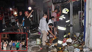 Marketin deposunda yangın!