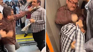 Metroda, boks maçını andıran kavga!