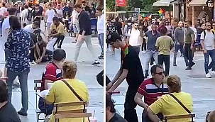 Satırlı saldırgana çevredekiler müdahale etti