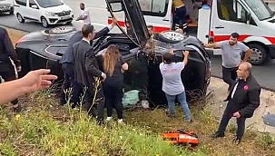 Şentop'un koruma ekibi kaza yaptı! 