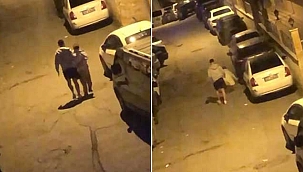 Sokak ortasında kadına şiddet! 