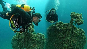 Yerli ve yabancı dalgıçlar Gelibolu Tarihi Sualtı Parkı'nda