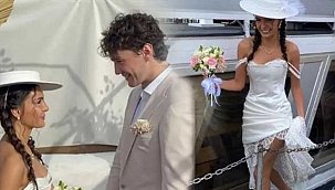 Ebru Şahin ile Cedi Osman evlendi! Güzel oyuncunun gelinliği...