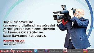 HAK-İŞ Genel Başkanı Arslan’dan 
