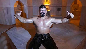 Kırkpınar başpehlivanı Şimşek'ten hamam ritüeli