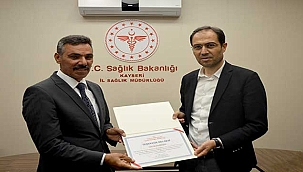 'Pençe Kilit' Operasyonunda Görev Alan UMKE Personeline Teşekkür Belgesi