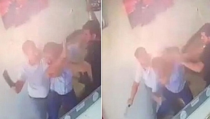 Son dakika satır ve keserle saldırıp, kaçtılar