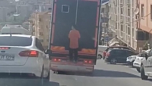 Tehlikeli yolculuk görenleri şaşkına çevirdi.