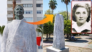 Türkiye'nin ilk kadın belediye başkanının heykeline çirkin saldırı