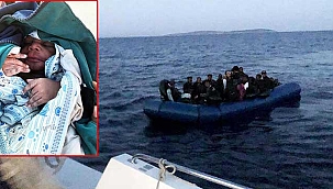 Yunanistan'a kaçmak isteyen kadın, botta doğum yaptı