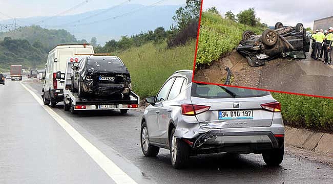 Zincirleme kazada 6 araç birbirine girdi, 8 yaralı!