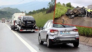 Zincirleme kazada 6 araç birbirine girdi, 8 yaralı! 