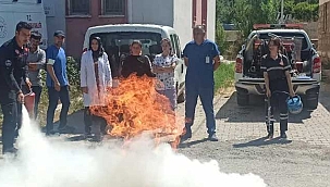 Akkışla’da Yangın Söndürme Eğitimi ve Tahliye Tatbikatı Yapıldı