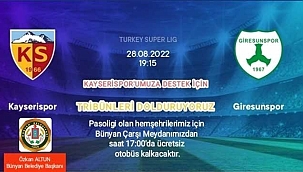 Bünyan Belediyesinden Kayserispor’a Destek