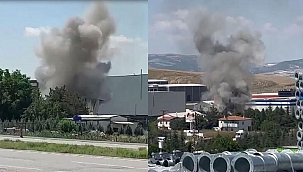Fabrikada patlamayla birlikte yangın çıktı