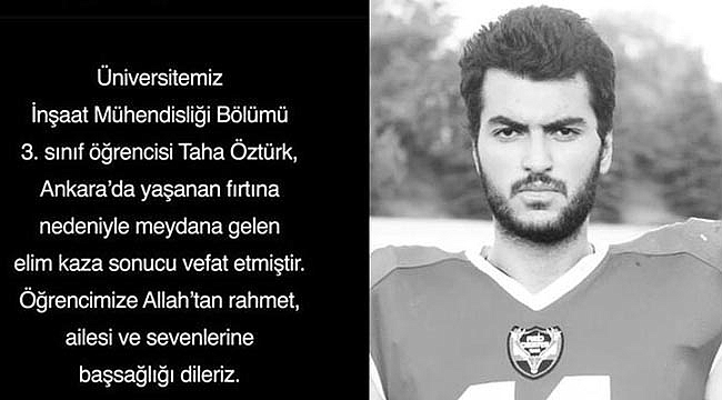 Fırtınada Ölen Stajyer Taha'nın İlk İş Günüymüş