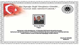 İl Başkanı Çopuroğlu’ndan Şehit Asker İçin Başsağlığı Mesajı