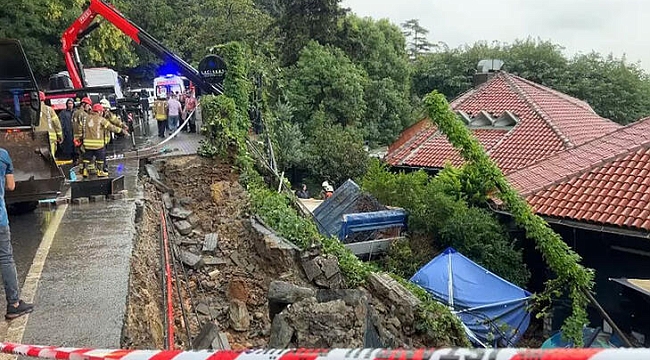 İstinat duvarı çöktü 1 kişi göçük altında