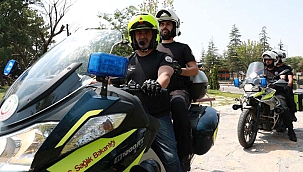 Motosiklet ambulanslardan 3-5 dakikada arasında ilk müdahale