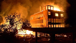 Tarihi ipek fabrikası binasında yangın