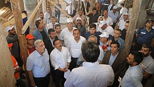 Vali Çiçek, İncesu’da Rum Aziz Eusthatios Kilisesi'nde İncelemelerde Bulundu