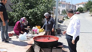 Yeşilhisar’da Salçalar Kaynamaya Başladı