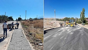 Tomarza'da Kaldırım Çalışmaları Devam Ediyor