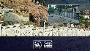 Tomarza’da Mezarlık Duvarları Yenileniyor