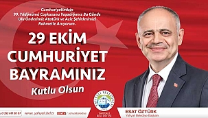 Başkan Esat Öztürk’ten 29 Ekim Cumhuriyet Bayramı Mesajı