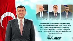 Milletvekili Ersoy; “Kayserimize ve Ülkemize Hayırlı Olmasını Dilerim”