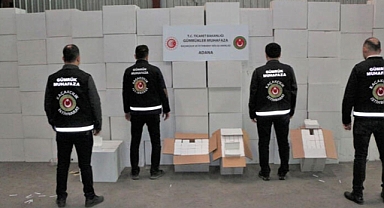 20 milyon 500 bin boş makaron ele geçirildi