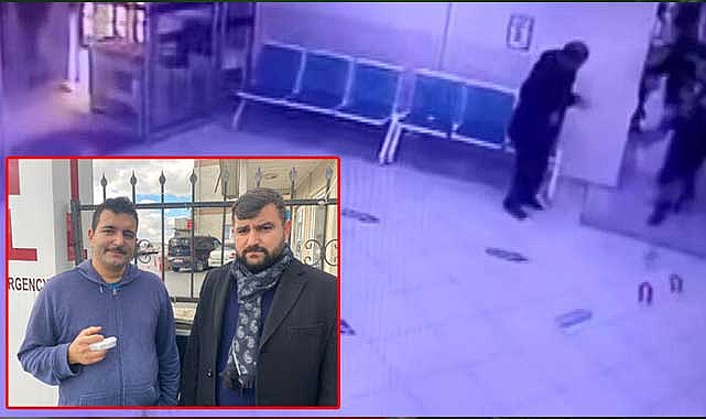 'Aracını çek' diyen güvenlik görevlisini, hastanede yere seren yumruk