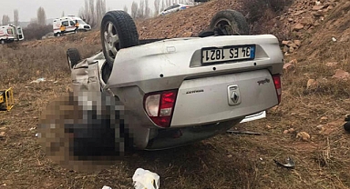 Sivas'ta cenaze yolunda kaza