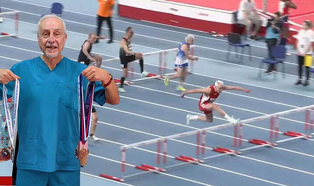77 yaşındaki doktorun atletizmdeki 75'inci madalyası dünya ikinciliği oldu