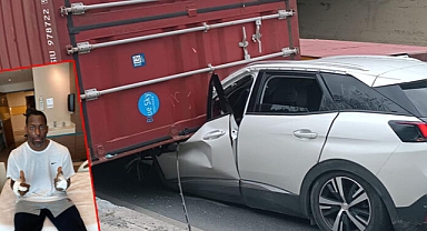 Bakırköy'de TIR'ın dorsesi Anadolu Efes'te oynayan Bryant Dunston'ın aracının üzerine devrildi