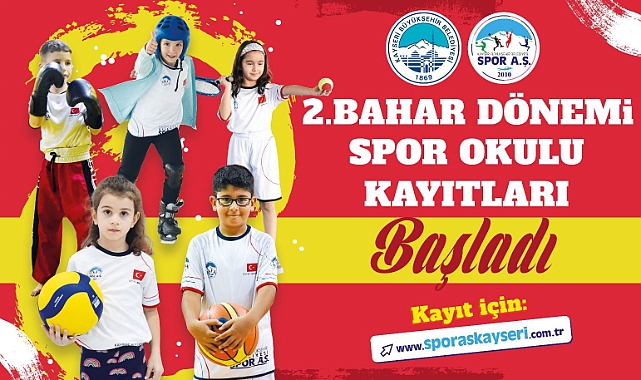 Büyükşehir Spor A.Ş.’Nin 2’nci Bahar Dönemi Spor Okulları Kayıtları Başladı