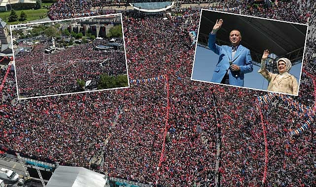 AK Parti Kayseri Mitingi Havadan Görüntülendi