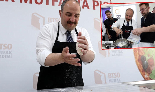 Bakan Varank mutfağa girdi, cantık ile süt helvası yaptı