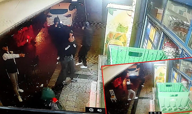 Beyoğlu'nda büfeye silahlı saldırı kamerada