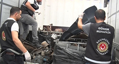 8 milyon liralık kaçak motor blokları ve şanzıman ele geçirildi