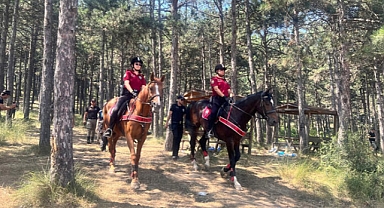 Atlı polislerle orman denetimi