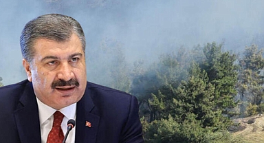 Bakan Koca: İzmir Menderes'teki yangında 1'i ağır 12 kişi etkilendi