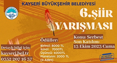 Büyükşehir Şiir Yarışması'nın 6'ncısı İle Şiirseverleri Buluşturuyor.