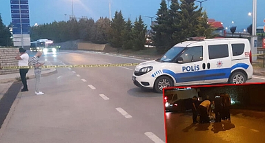 D-100 Karayolu üzerinde ilginç cisim!