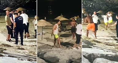 Plajda bıçaklı şişeli kavga