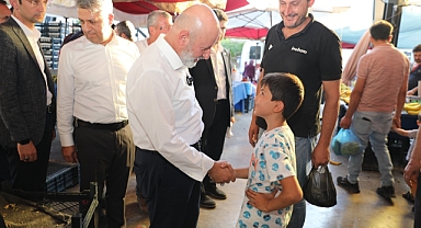 Başkan Çolakbayrakdar:Yenişehir Pazarında Esnaf ve Vatandaşlar'la Birlikte